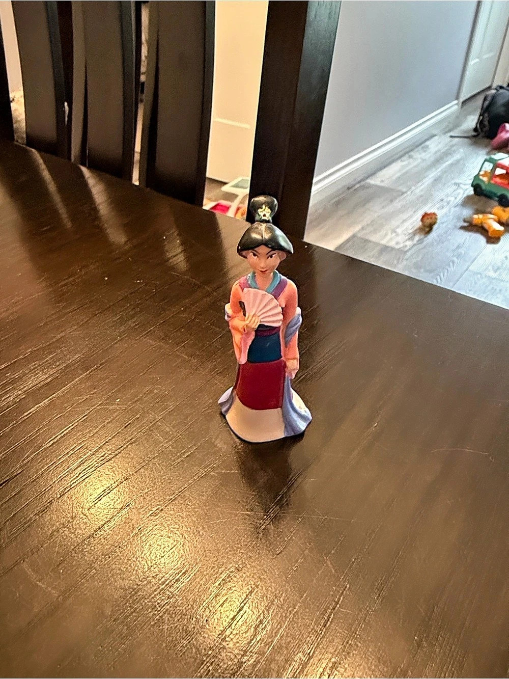 Disney Princess Mulan PVC Figure in Traditional Matchmaker Dress Red & Blue